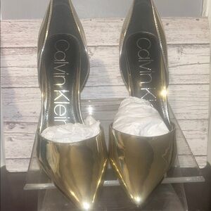 Calvin Klein Women's Gold Heels